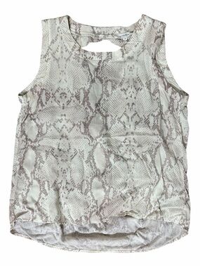 OLIVACEOUS Super Soft Snake-Print Shell Top - Low Back with Extra Material Flow